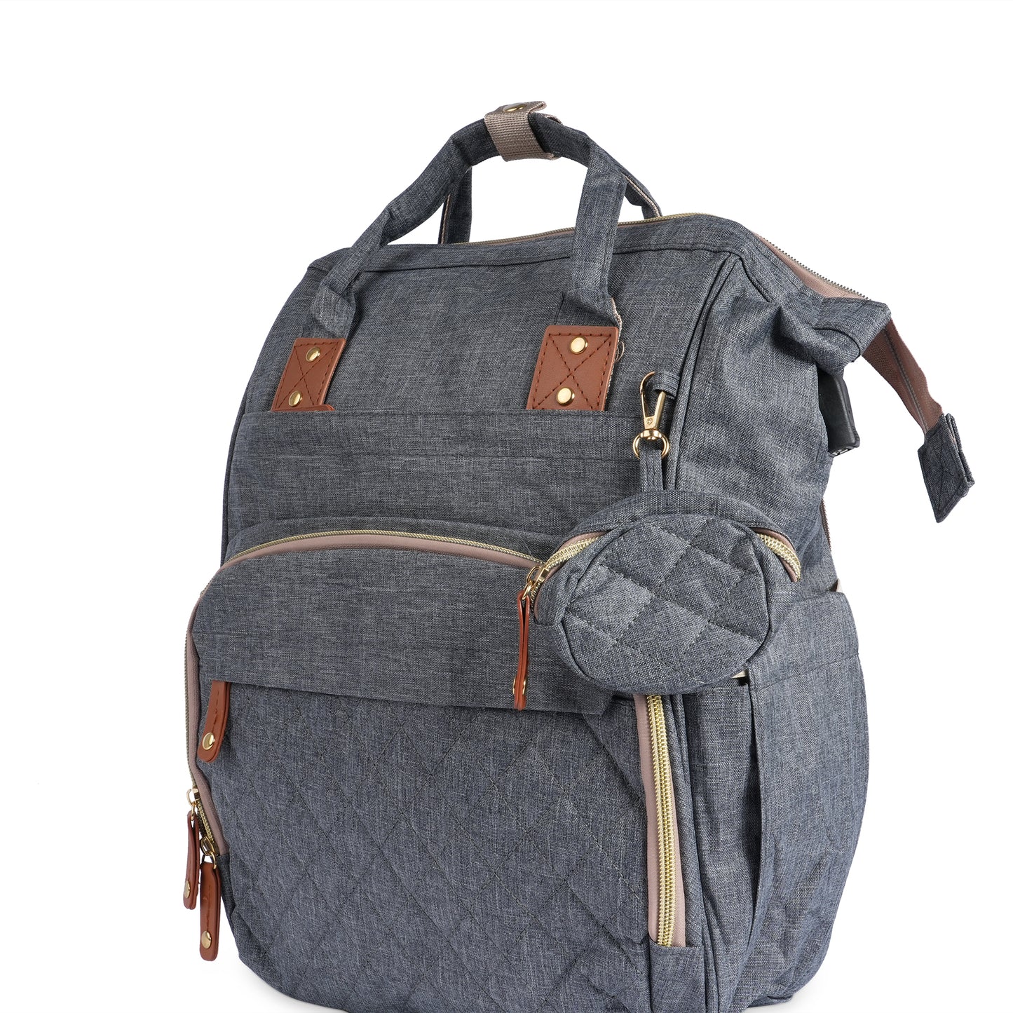 Nougat Smart Diaper Bag (GREY)