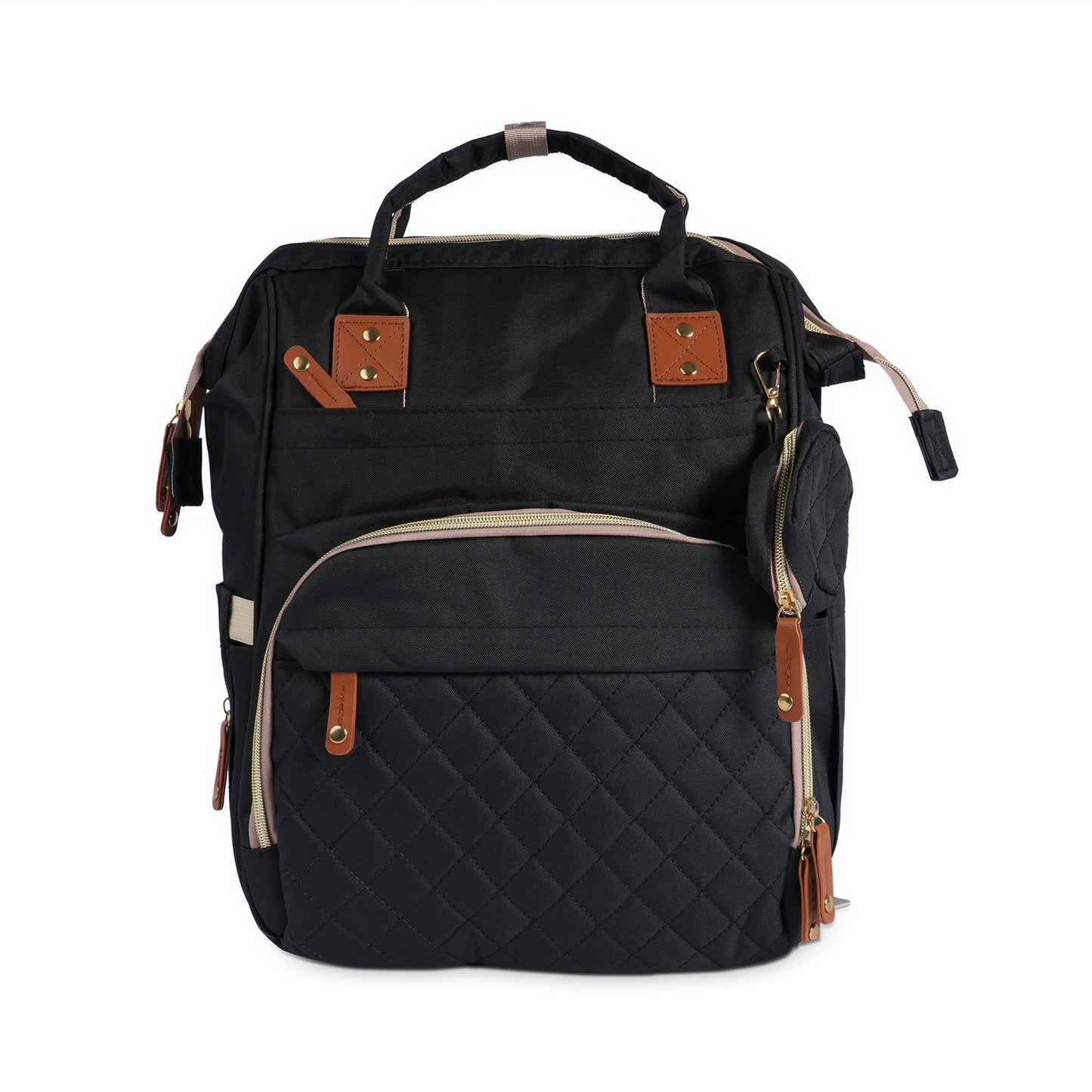 Nougat Smart Diaper Bag (BLACK)