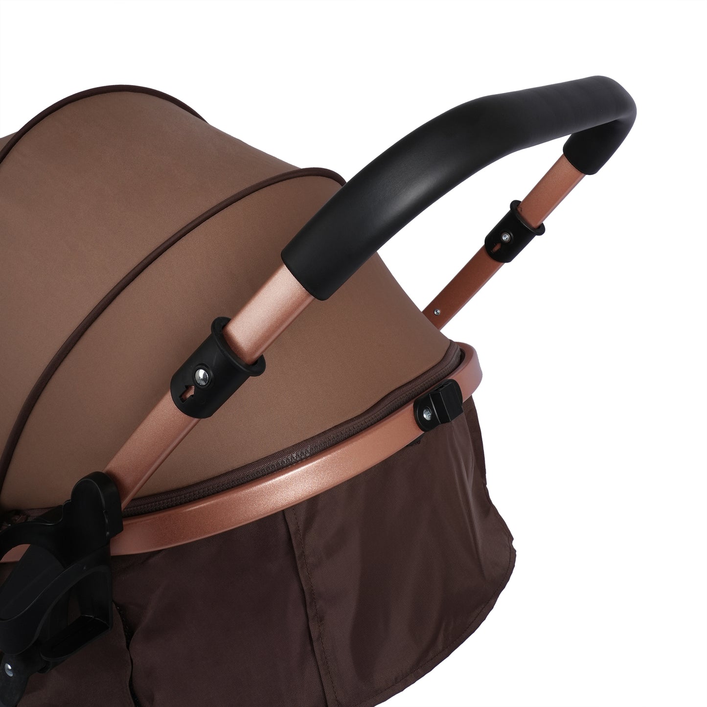 Ella Compact Pram Stroller - Travel Friendly, Reversible, Easy To Fold, Wheel Lock, Storage Pouch, Canopy