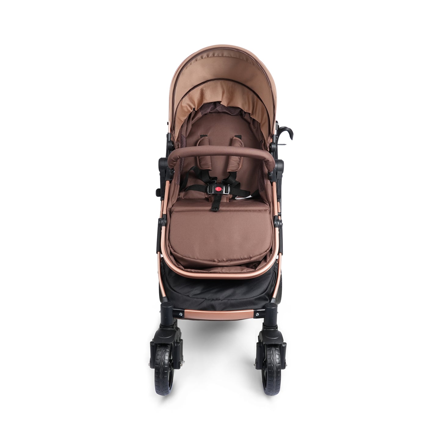 Ella Compact Pram Stroller - Travel Friendly, Reversible, Easy To Fold, Wheel Lock, Storage Pouch, Canopy