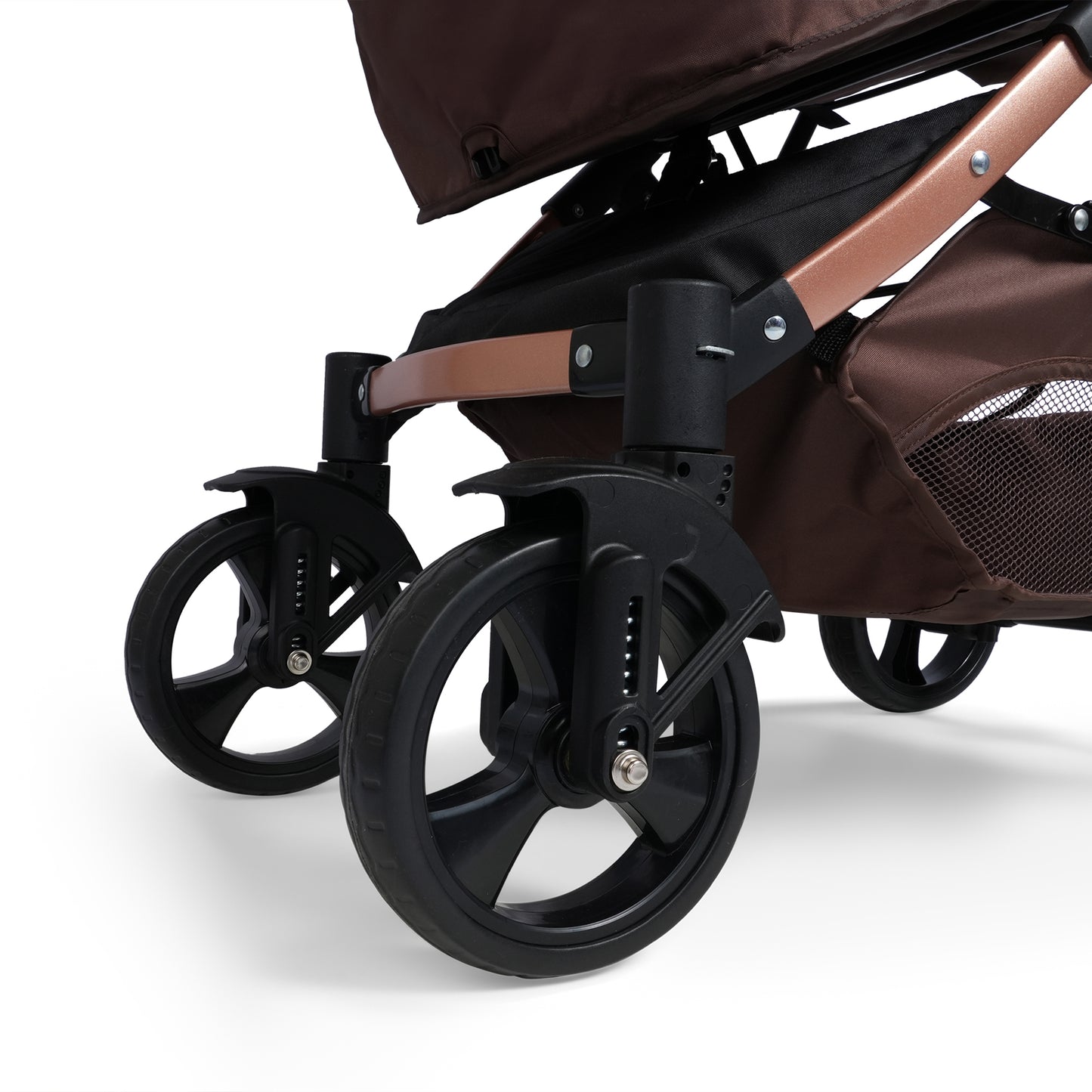 Ella Compact Pram Stroller - Travel Friendly, Reversible, Easy To Fold, Wheel Lock, Storage Pouch, Canopy