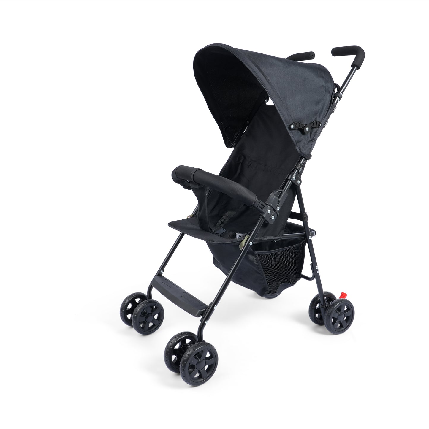 Oswald Eco Stroller (BLACK) - Travel Friendly, Easy To Fold, Wheel Lock, Storage Pouch, Canopy