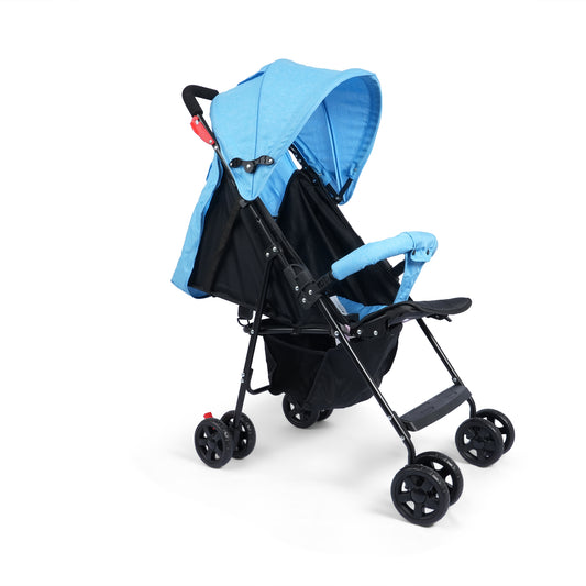 Aria Lite Stroller (BLUE) - Travel Friendly, Easy To Fold, Wheel Lock, Storage Pouch, Canopy