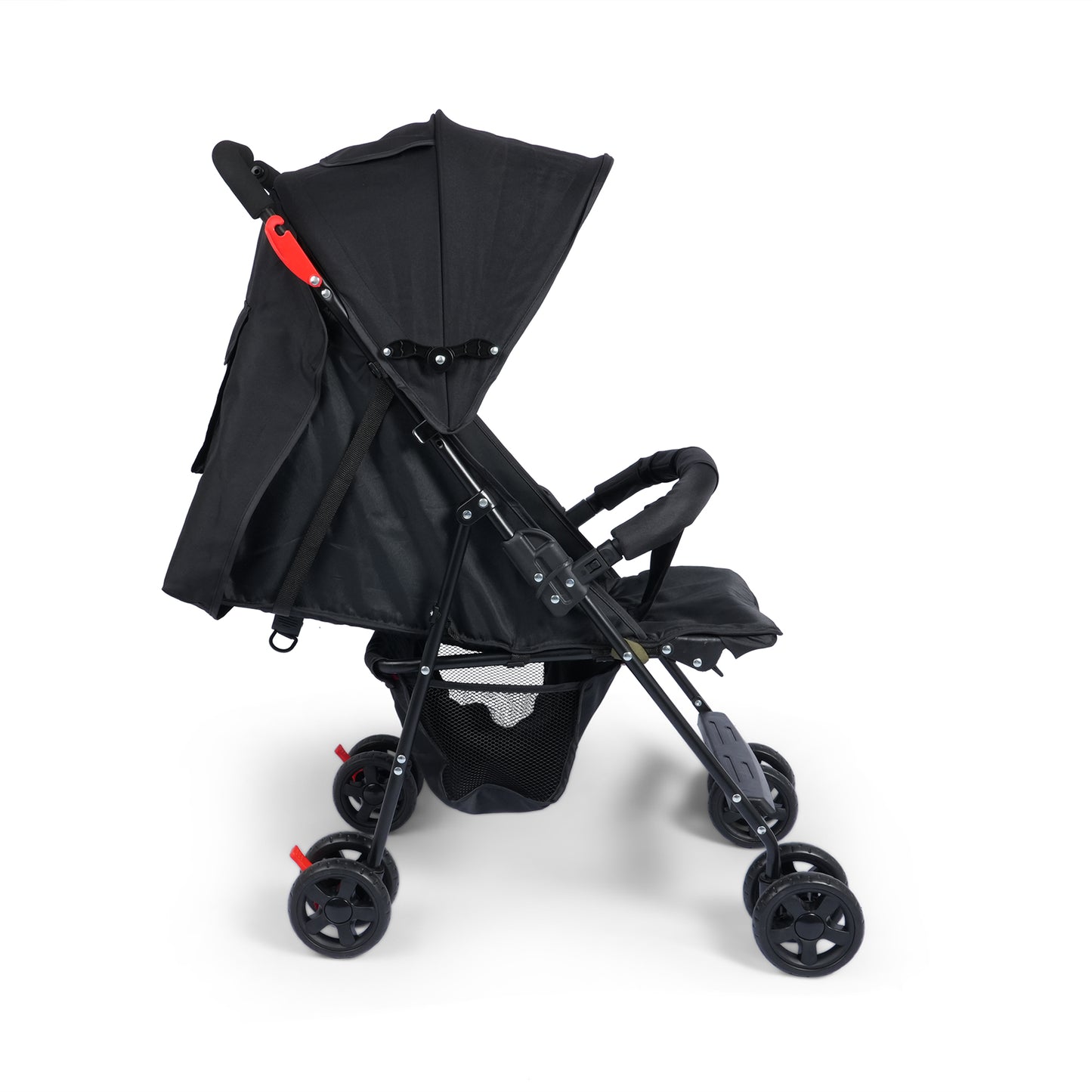 Aria Lite Stroller (BLACK) - Travel Friendly, Easy To Fold, Wheel Lock, Storage Pouch, Canopy