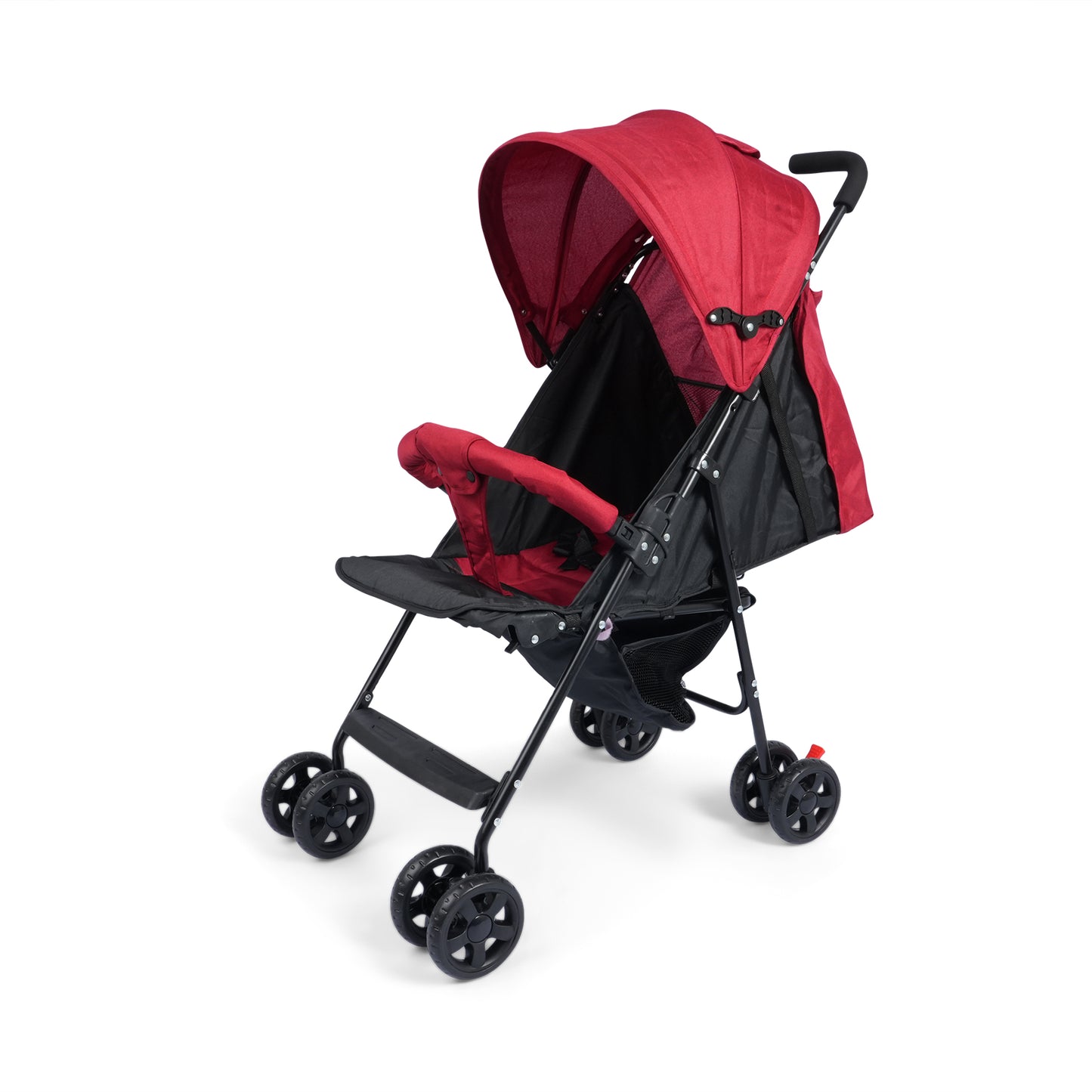 Aria Lite Stroller (RED) - Travel Friendly, Easy To Fold, Wheel Lock, Storage Pouch, Canopy