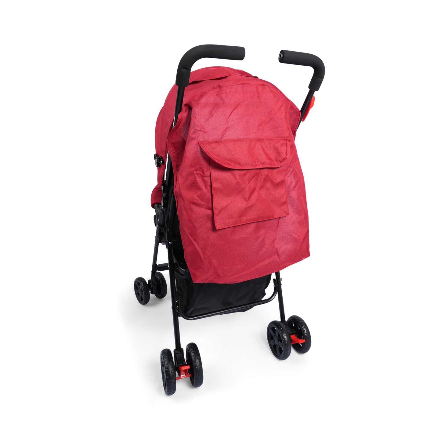 Aria Lite Stroller (RED) - Travel Friendly, Easy To Fold, Wheel Lock, Storage Pouch, Canopy