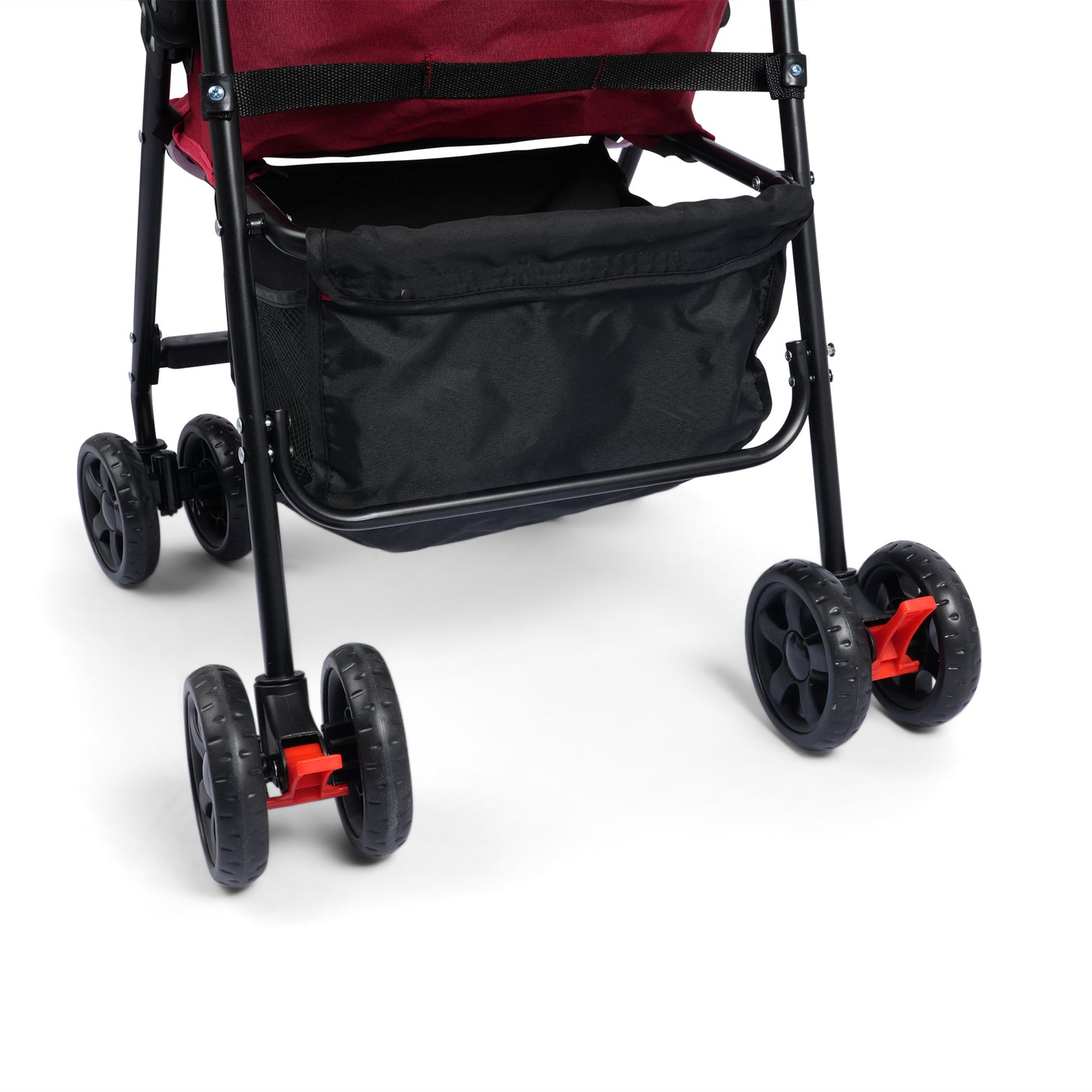 Aria Lite Stroller (RED) - Travel Friendly, Easy To Fold, Wheel Lock, Storage Pouch, Canopy