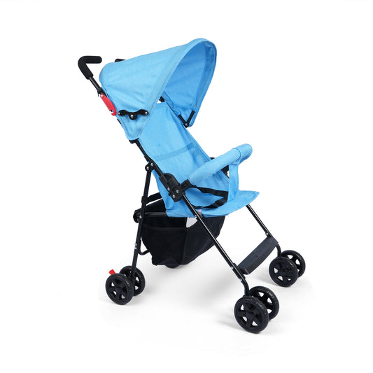 Oswald Eco Stroller (BLUE) - Travel Friendly, Easy To Fold, Wheel Lock, Storage Pouch, Canopy